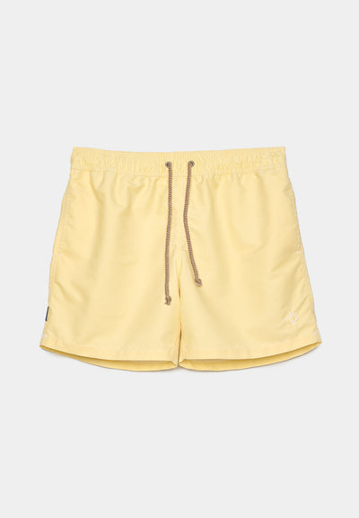 Bañador amarillo bordado