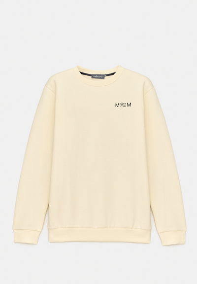 Sudadera Crewneck Waves Beige