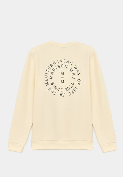 Sudadera Crewneck Waves Beige