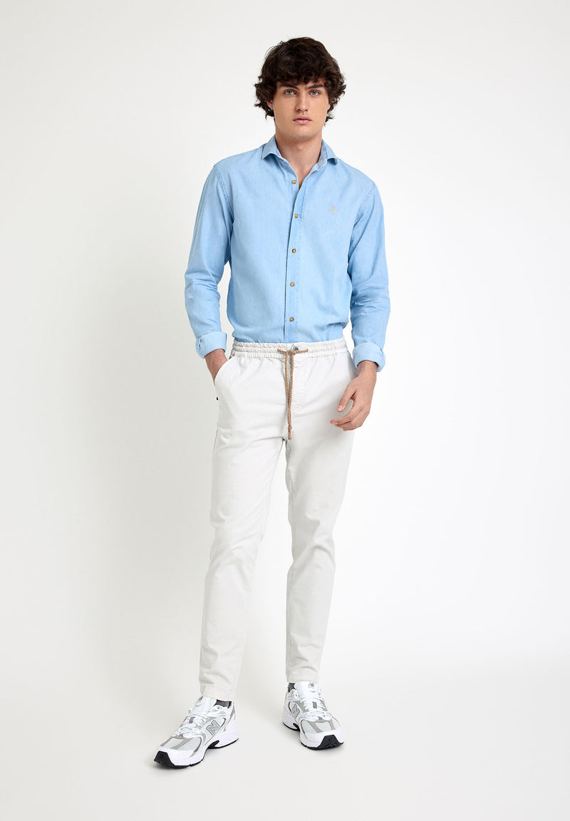 Pantalón jogger off-white