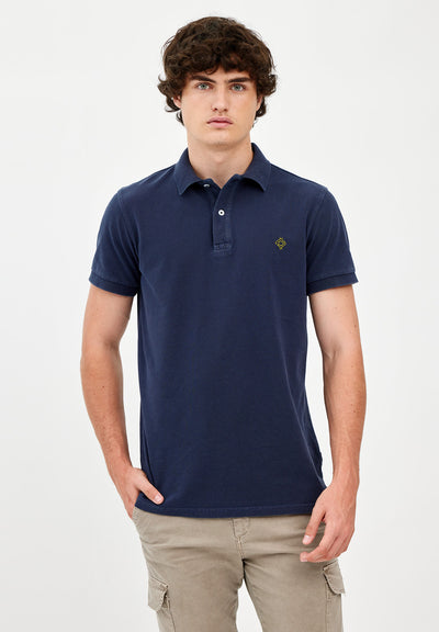 Polo algodón azul