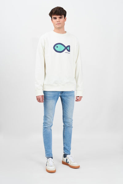 1 Fish white sweatshirt