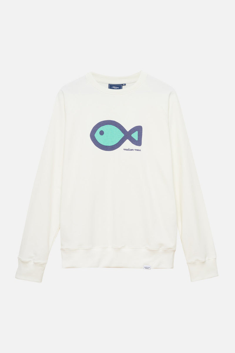 1 Fish white sweatshirt